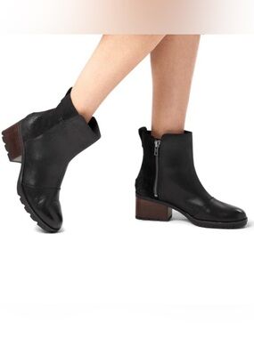 Sorel Cate Waterproof Leather Ankle Boots